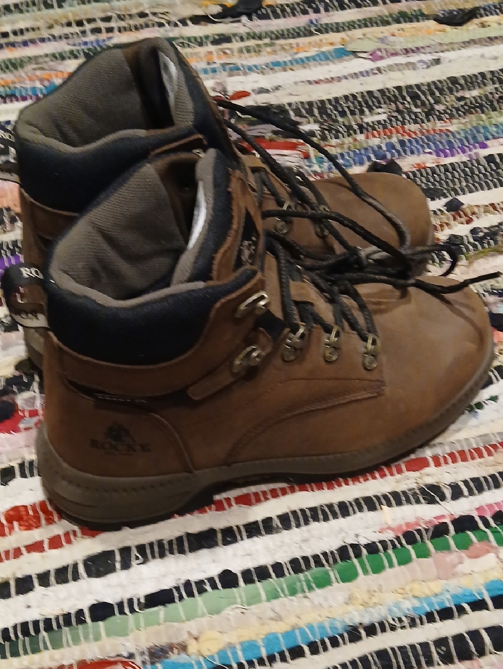 Brown Men's Waterproof Work Boots with Composite Toe